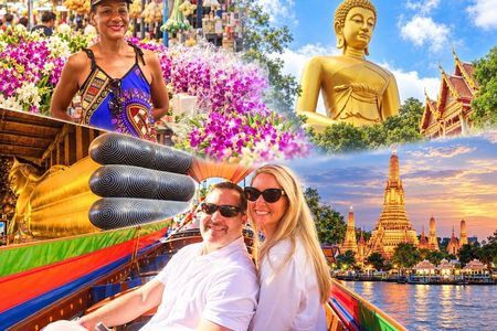Bangkok Private Wat Pho Wat Arun and Canal Tour Flower Market