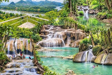 Karnchanaburi Private Erawan Waterfall and Boat Tour Riverkwai