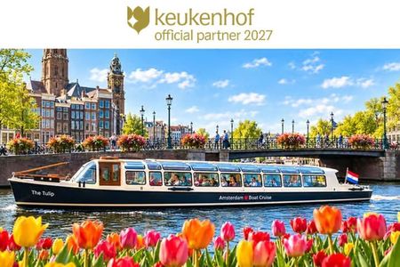 Amsterdam: Keukenhof Entry plus Shuttle Bus & 75 min Canal Cruise