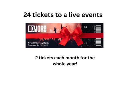 Year of Live Events: 2 Tickets Monthly