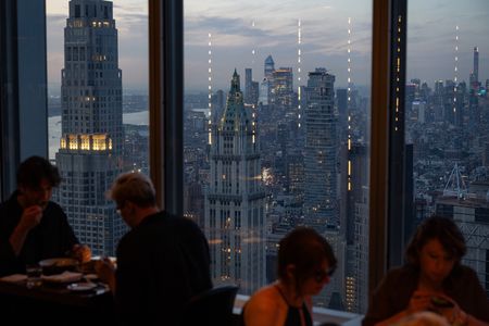 Dining with Skyline Views at Manhatta