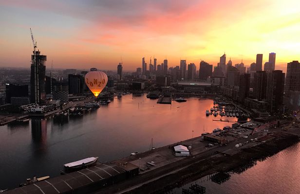 Sunrise flight over Melbourne