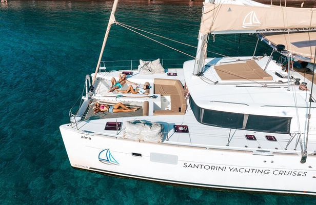 Santorini Catamaran Day Cruise: Lunch, BBQ, Open Bar, Transfers