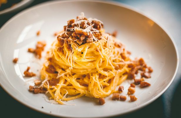 Scratch Made Linguini with Carbonara