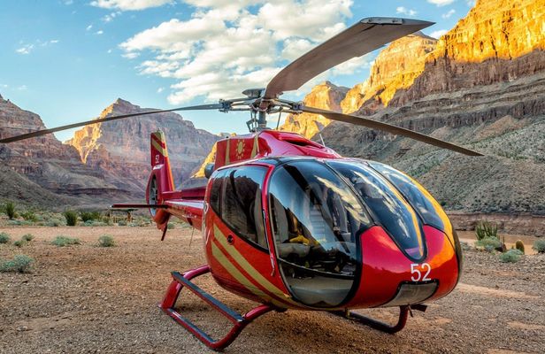 Helicopter tour to the Grand Canyon with boat ride and Skywalk tour