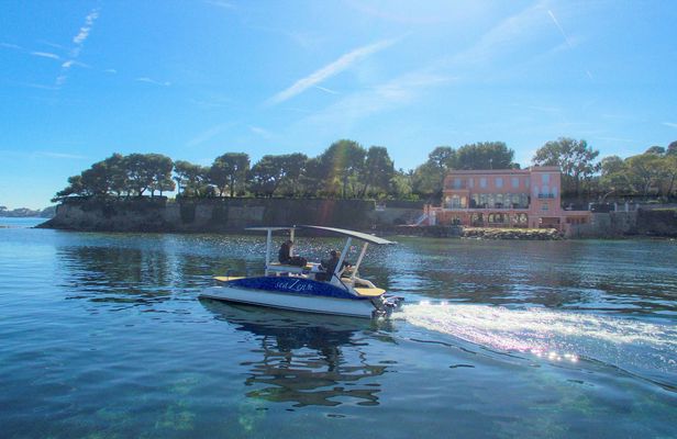 Solar-powered boat cruise on the French Riviera