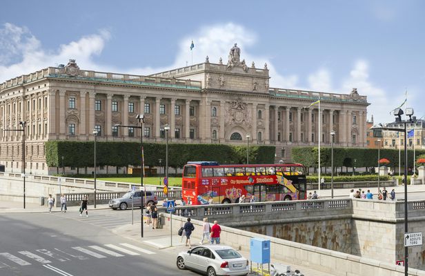 City Sightseeing hop-on hop-off bus tour of Stockholm