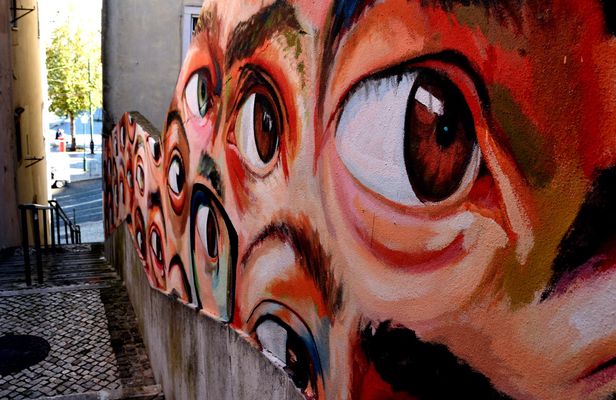 Self-guided Discovery Walk in Alfama and Baixa with outdoor art