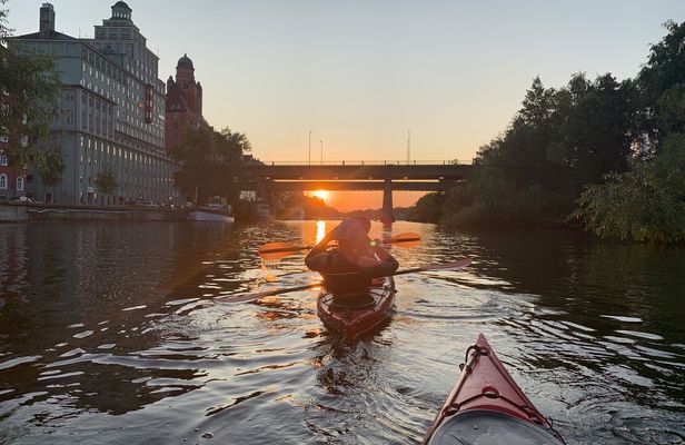 Guided sunset kayak eco-tour in Stockholm City