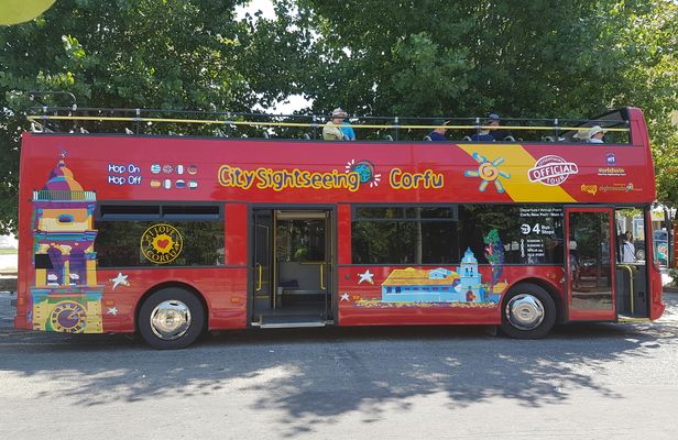 City Sightseeing hop-on hop-off bus tour of Corfu