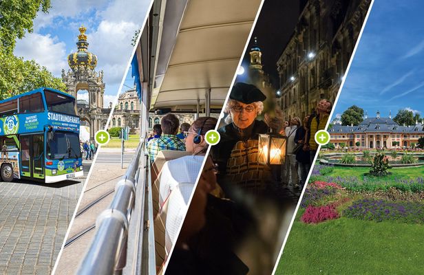 Big hop-on hop-off city tour in Dresden