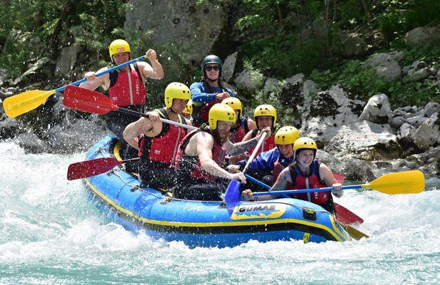 Rafting descent on the river Soča