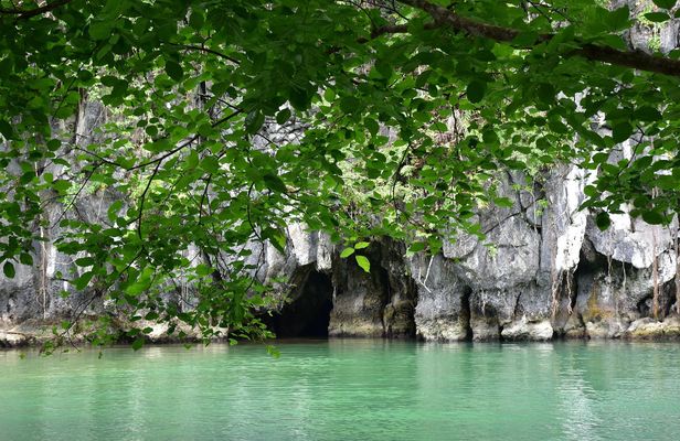 Private underground river tour with Ugong Rock cave and zip line
