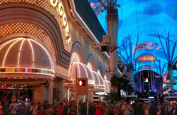 Downtown Las Vegas Fremont Street after dark