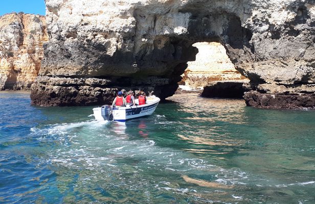 Ponta da Piedade grottos small-group boat tour