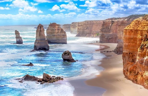 Great Ocean road bus tour with many stops and a forest walk