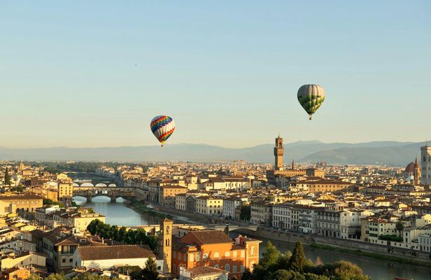Hot air balloon ride over Florence