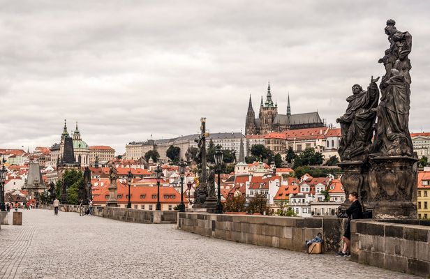 Prague Castle and Orloj with National Museum or Jewish Quarter