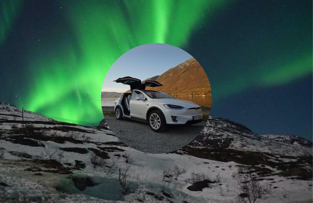Private Tromsø Northern Lights tour in a TeslaX car