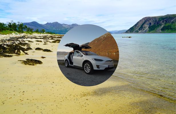 Private fjord tour from Tromsø in a TeslaX car
