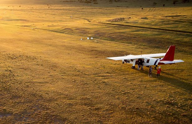 Wineglass Bay and Maria Island wildlife scenic flight tour with lunch