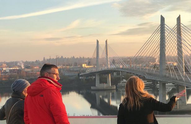 Portland Aerial Tram early tour with doughnuts and coffee