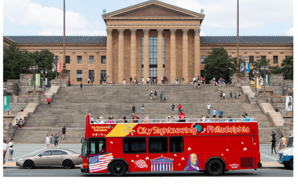 City Sightseeing hop-on hop-off bus tour of Philadelphia