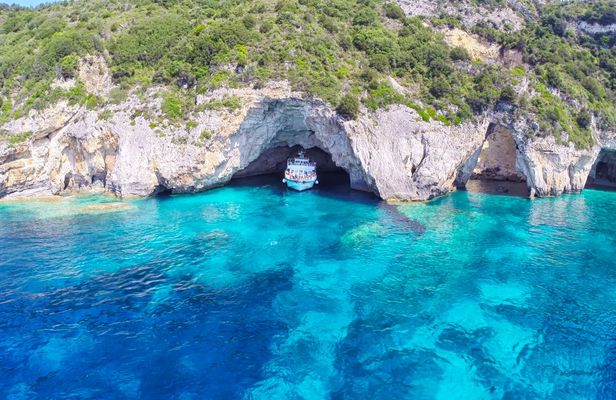 Paxos Antipaxos blue caves cruise from Lefkimmi