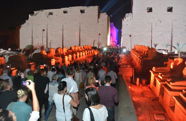 Sound and light show at the Karnak Temple from Luxor