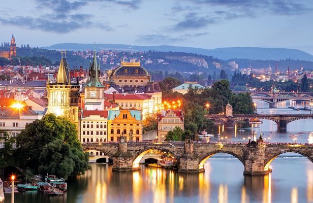 Prague Evening Walk and Bridge Tower Entrance Ticket
