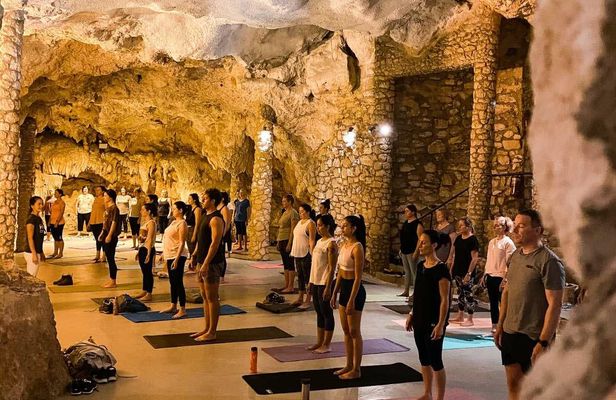 Cabaret cave yoga and guided hike at Yanchep National Park