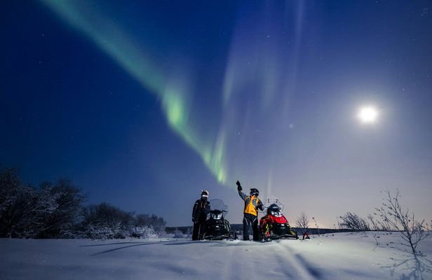 Levi Northern Lights Tour by Snowmobile