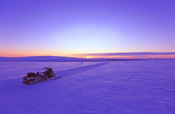 Levi guided snowmobiling adventure