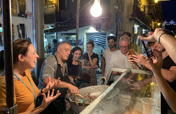 Evening street food tour of Palermo