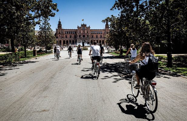 Seville half-day city top monuments bike tour