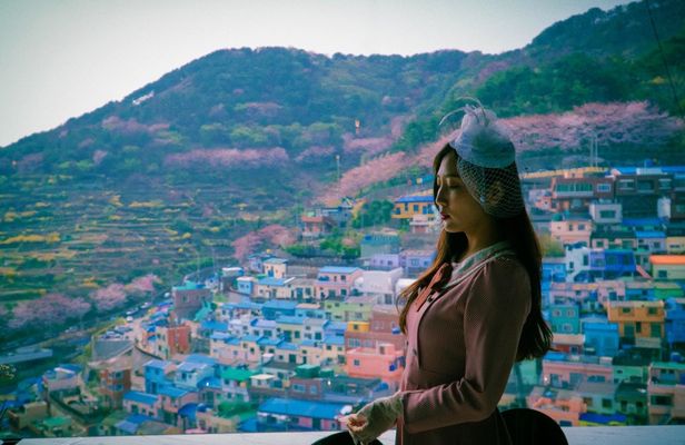 Retro outfit rental in Gamcheon culture village