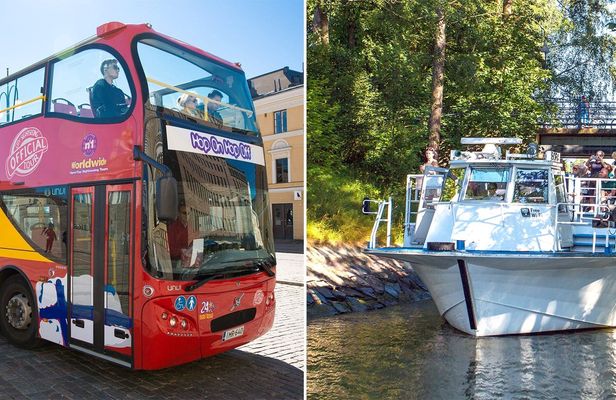 Helsinki combo: Hop on Hop off bus tour 24h & Beautiful Canal Route, archipelago cruise 1.5h