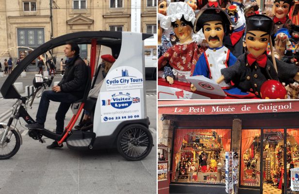 360 pedicab tour of Lyon with Guignol museum visit
