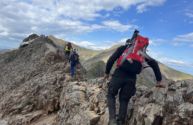 Guided Snowdon climb via Crib Goch