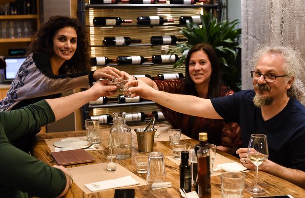 Athens by night food and wine tasting walking tour