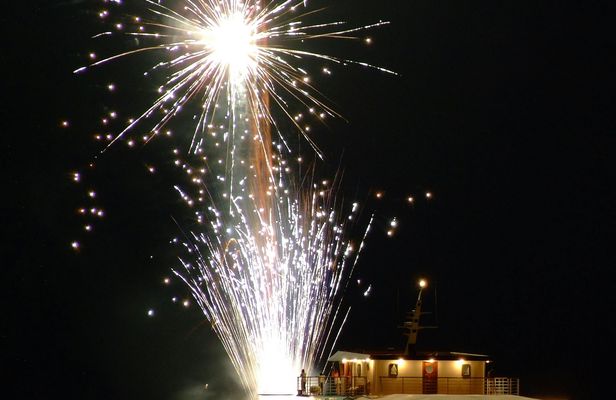 Wave Dancer fireworks dinner and show night cruise from Paphos