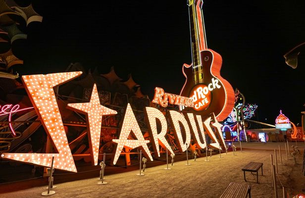 The Neon Museum and helicopter night flight spectacular