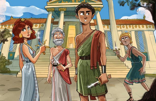 Live interactive ancient Greek murder mystery game in Athens