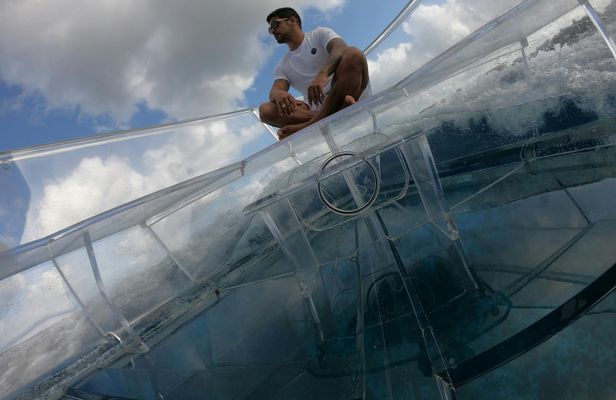 Clear boat ride and snorkel in Cozumel