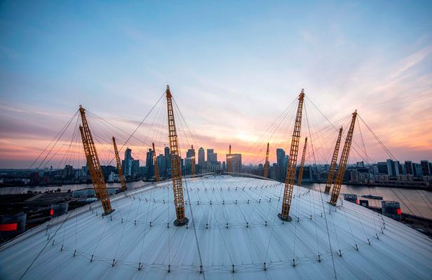 Up at The O2 sunset climb