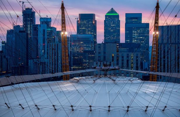 Up at The O2 twilight climb