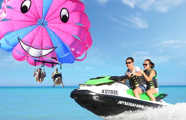 Parasailing and jet ski safari combo