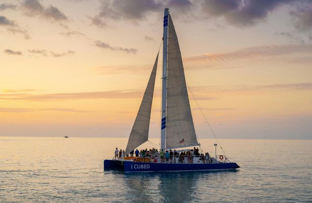 Catamaran sunset sail with champagne