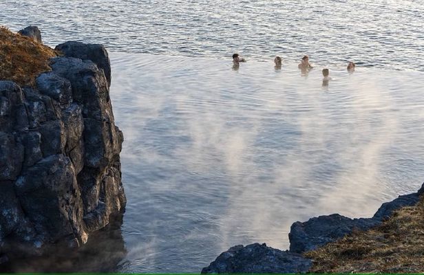 Sky Lagoon experience with roundtrip transfer in Reykjavik