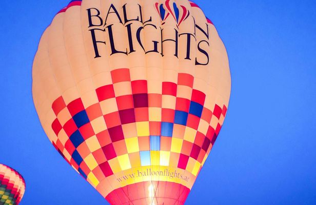 Sunrise hot air balloon ride in the Margham Desert with breakfast